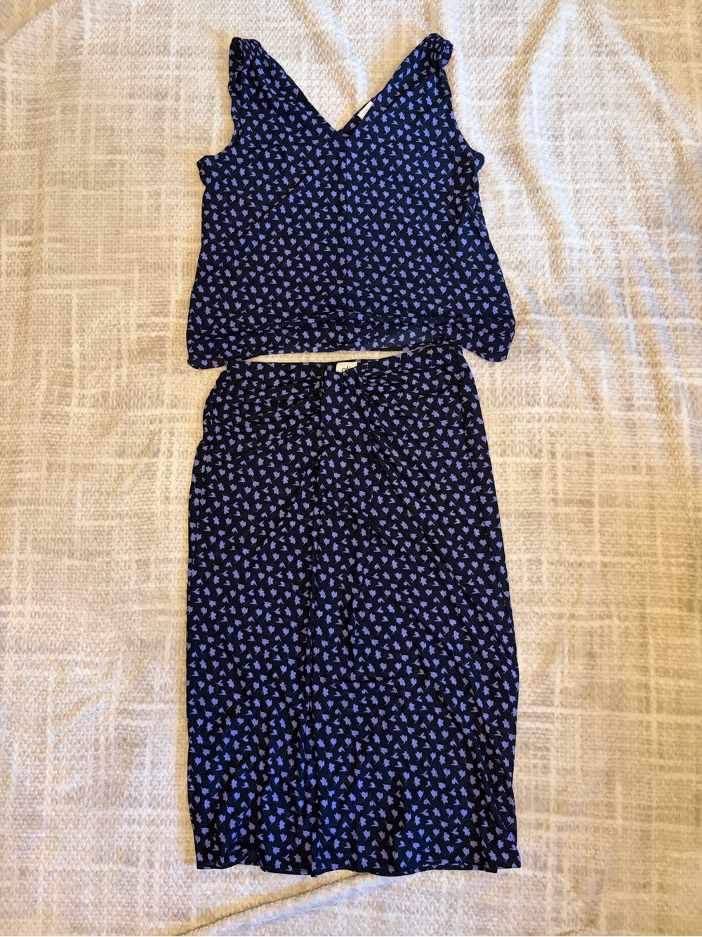 Cabi Floral Mesh Two Piece Set Skirt & Blouse Medium